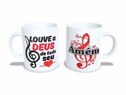 Caneca Personalizada Cristã - Gospel Louvor - música a Deus