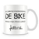 Caneca Personalizada de Porcelana Bike Vida Longa - 325ml