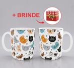 Caneca Personalizada de Porcelana Gatinhos Presente Para Gateiro Gateira