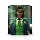 Caneca Personalizada de Porcelana Loki com Alça Verde Escuro - 325ml