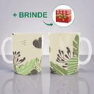 Caneca Personalizada de Porcelana Off Folhas Presente Criativo Para Quem Gosta De Plantas Caneca Personalizada de Porcelana Off Folhas Presente Criativo Para Quem Gosta De Plantas