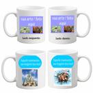 Caneca Personalizada de Porcelana Sua Arte Foto Viagem Aqui Momentos Incríveis