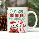 Caneca Personalizada de Porcelana - Tema: Natal com Flork - Que seu HO HO HO, seja repleto de HA HA HA - 325ml Caneca Personalizada de Porcelana - Tema: Natal com Flork - Que seu HO HO HO, seja repleto de HA HA HA - 325ml