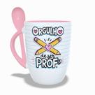 Caneca Personalizada Dia dos Professores com Colher Orgulho de ser Professora Caneca Personalizada Dia dos Professores com Colher Orgulho de ser Professora