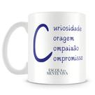 Caneca Personalizada dos 4Cs - Curiosidade, Coragem, Compaixão e Compromisso