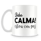 Caneca Personalizada Estou em Paz - Porcelana Brilhante 325ml