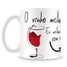 Caneca Personalizada Eu Melhoro com o Vinho - 325ml Caneca Personalizada Eu Melhoro com o Vinho - 325ml