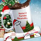 Caneca Personalizada Feliz Natal Flork Meme Bento Cake Família Reunida Treta Garantida