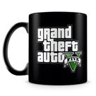 Caneca Personalizada Gta 5 - Porcelana 100% Preta - 325ml