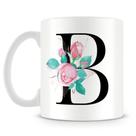 Caneca Personalizada Letra B em Porcelana Branca