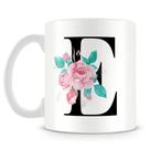 Caneca Personalizada Letra E - Porcelana de Alto Brilho