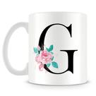 Caneca Personalizada Letra G em Porcelana Branca