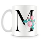 Caneca Personalizada Letra M em Porcelana Branca Caneca Personalizada Letra M em Porcelana Branca