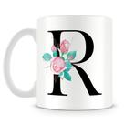 Caneca Personalizada Letra R em Porcelana Branca Caneca Personalizada Letra R em Porcelana Branca