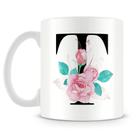 Caneca Personalizada Letra T em Porcelana Branca Caneca Personalizada Letra T em Porcelana Branca