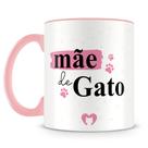Caneca Personalizada Mãe de Gato - Porcelana Rosa