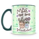 Caneca Personalizada Mãe que Ama Plantinhas - Cerâmica 325ml