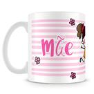 Caneca Personalizada Mãe Te Amo Desse Tamanhão - Menina, Porcelana Brilhante