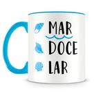 Caneca Personalizada Mar Doce Lar - Porcelana Alta Resistência com Estampa Colorida Caneca Personalizada Mar Doce Lar - Porcelana Alta Resistência com Estampa Colorida