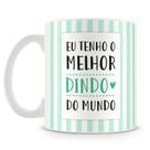 Caneca Personalizada Melhor Dindo - Porcelana Branca com Estampa
