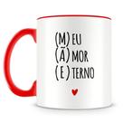 Caneca Personalizada Meu Amor Eterno - Porcelana de Alto Brilho com Interior Vermelho Caneca Personalizada Meu Amor Eterno - Porcelana de Alto Brilho com Interior Vermelho