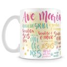 Caneca Personalizada Oração Ave Maria - Porcelana Branca