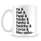 Caneca Personalizada Pai Paiê Papai Paizão - Porcelana Branca