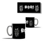 Caneca Personalizada Porcelana Halloween Café Monstros Bruxa