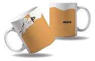 Caneca Personalizada Presente Gatos Fofos Meow Minimalista