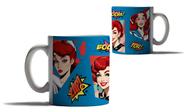 Caneca Personalizada Presente Pop Art Quadrinho Pin-Up Ruiva