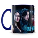 Caneca Personalizada Riverdale - Porcelana Brilhante com Alça Azul Escuro