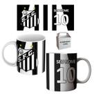 Caneca Personalizada Santos 10 Coloque Seu Nome Porcelana 325ml