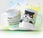 Caneca Personalizada Seja Forte e Corajoso com Versículo da Bíblia (Josué 1:19) - 325ml