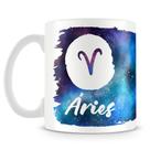 Caneca Personalizada Signo de Áries - Porcelana Branca com Estampa