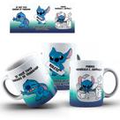 Caneca Personalizada Stitch Cansado de Trabalhar