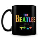 Caneca Personalizada The Beatles - 100% Preta, 325ml, Cerâmica de Alta Qualidade