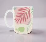 Caneca Personlizada de Porcelana Off com Folhas Presente Criativo Para Quem Gosta De Plantas Caneca Personlizada de Porcelana Off com Folhas Presente Criativo Para Quem Gosta De Plantas