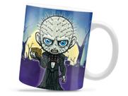 Caneca Pinhead Halloween Divertida Porcelana Xícara 325ml + Caixa Presente