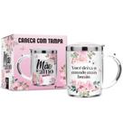 Caneca Plastica Inox Mae Te Amo Muito 450ml