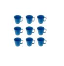 Caneca Plástica Merenda Escolar Azul 300 ML - 25 Pçs