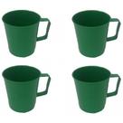 Caneca Plástica Merenda Escolar Verde - 12 Pçs