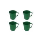Caneca Plástica Merenda Escolar Verde 300 ML - 25 Pçs