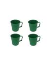 Caneca Plástica Merenda Escolar Verde 300 ML - 50 Pçs