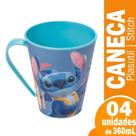 Caneca plasutil stitch 4x360ml