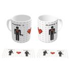 Caneca Player 1 e 2 Homem e Homem presente criativo namorados gay