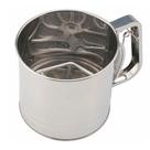 Caneca Polvilhador Inox Peneira Escorrer Massas Com Gatilho