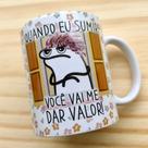 Caneca porcela flork quando eu sumir, você vai me dar valor 325ml Caneca porcela flork quando eu sumir, você vai me dar valor 325ml