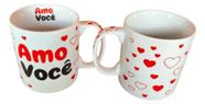 Caneca Porcelana 280 Ml Amo Você Chocolate Cafe Com Leite