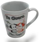 Caneca Porcelana 300ml Temática curta o momento para café chá chocolate