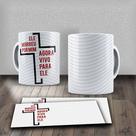 Caneca Porcelana 325ml Personalizada Jesus Vive Jesus 8